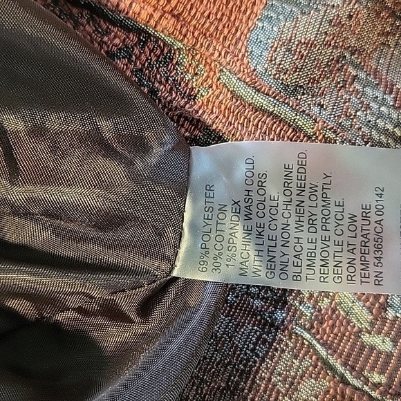 TanJay Vintage Brown and Rust Bohemian Button Front Blazer Size 24W - Picture 8 of 13